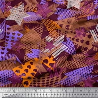 Trokut tkanina Soimoi pamučne patke, zvijezda i četkica sažetak sažetak tiskano dvorište tkanine