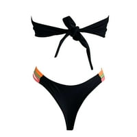 Ženske kupaće kostime obojene pruge bikini set push-up podstavljena grudnjaka za kupanje odjevanje