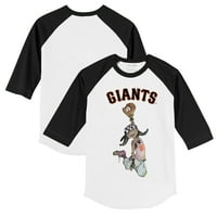 Mladića Tiny Turpap Bijela crna San Francisco Giants Jada 3 4-rukave Raglan majica