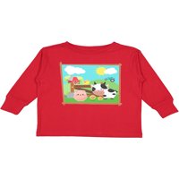Inktastične farme životinje s kravom, pilić i svinjski poklon dječaka majica majica dugih rukava s dugim
