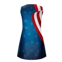 Yuwull Ljetne haljine za žene 4. jula Dress Neovisnosti Dan Modne seksi Žene Ležerne prilike odštampene