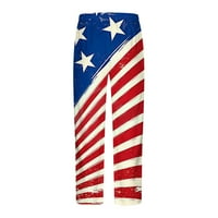 Muški 3D Ispis Neovisnosti Dan Zastava Sportske hlače Grafički print Ležerne prilike na otvorenom Tamno plava veličina m