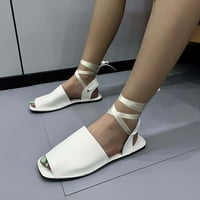 Ljetne sandale za žensko čišćenje, ženske ravne sandale sa stražnjim kaišem, ženske ljetne sandalne