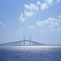 Most preko uvale, sunčani most Skyway, Tampa Bay, Florida, USA Poster Print