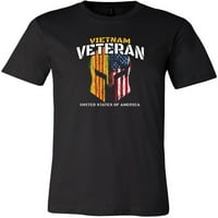 Vijetnamska veterana nevoljetna kaciga meka premium majica, mala crna