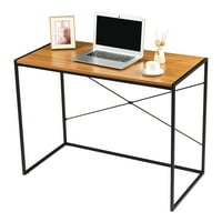 Računalni stol, kućni ured za pisanje studijskim stolom, čvrst metalni okvir, jednostavan stil za radne stanice za stolu, studijski stol za male prostore