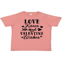 Inktastični dan zaljubljenih ljubavni poljupci i valentine želi poklon dječaka malih malih majica ili