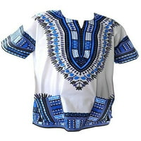 Glonme Muns T majice Hippie Ljetni vrhovi Afrički print Dashiki Majica Muškarci Labavi FIT TEE boemski