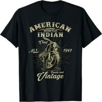 Vintage Američki motocikl Indijan za majicu starih biciklističke poklone