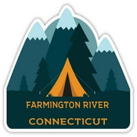 Farmington River Connecticut Suvenir Vinil naljepnica naljepnica Kamp TENT dizajn