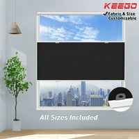 Keego Free Moving Bežične nijanse prozorske sjenila Veličina i boje prilagodljiva crna polutka