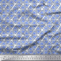 Soimoi Moss Georgette tkanina Twirl & Triangle Geometrijski dekor Tkaninski odštampano dvorište široko