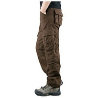 Jyeity Office odobrio muške čvrste multi-džepne opterećene kombinezone na otvorenom Ležerne hlače za muške hlače za vruće vremenske kafe veličine 8
