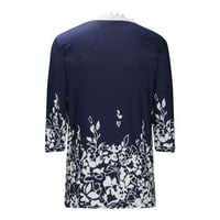 Slatki vrhovi za žene Trendy izlasci cvjetnih ispisanih bluze za žene dugih rukava V-izrez Thendy ljetne