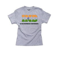 Indija Sinhronizirano plivanje - Olimpijske igre - Rio - Pamučna majica za zastavu Pamuk siva majica