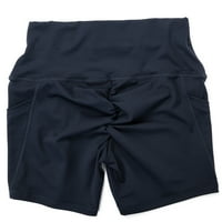 Kingshop kratke hlače sa džepovima za žene High Struk temmske temmeske hlače za jogu atletski trčanje