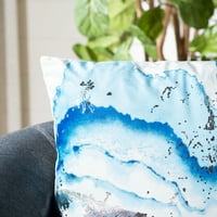 Jakki 18 18 apstraktni valovi plišani jastuk, bijela plava