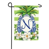 Custom Decor monogram bašte zastava - ananas magnolija n