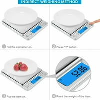 Digitalna kuhinja, nehrđajući čelik Hrana precizna digitalna težina, jedinice, automatsko isključivanje težine hrane