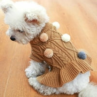 Džemper za male male s srednjim psima, haljina od pulovere za jesen i zimu