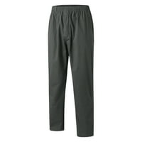 Eczipvz teretni hlače Muškarci Sport Casual pantalona više džep ravno puna boja vanjska ukupna pantalona modna labava pant zelena, 5xl