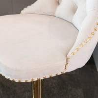 Okretni velvet barstools Podesivi brojač šaltola Visina sjedala od, moderne tapecirane barske stolice