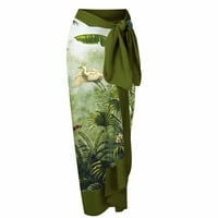 Plus size za kupanje za žensko odmaralište Weatwim kostim za kupaće kostime plaža suknja set zelena