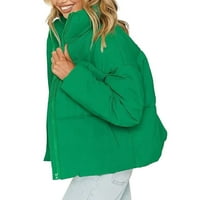 Žene Parkas zima i jesen toplo dugačka dugačka gumba sa čvrstom bojom patentni zatvarač zgušnjavati jakne sa gornjim odjećom Parkas kaput