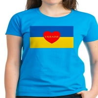 Cafepress - Nacionalna zastava ??????? Ukrajina High Qu majica - Ženska tamna majica