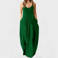 Growest haljine za žensko čišćenje ispod 10 dolara, žene snimka srednjih struka V-izrez bez rukava slim