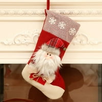 Yannee Christmas Harming Staro Man Sock Santa Candy poklon kesice Xmas Tree Viseći dekor