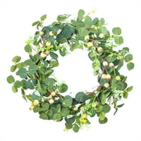 Lukovi za kuhinju zeleni list bobica vijenac zid viseći home mrtva grana lista vinovog prstena ukrasni privjesak Moderni božićni vijenac