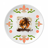 Plaža Coconut Tree uzorak ilustracija cvijeća keramika ploče tančana posuđe za večeru