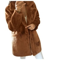 Wimsbule zimski jakne za žene čišćenje Žene Modni zimski topli debeli kaput Čvrsti džepovi dugih rukava
