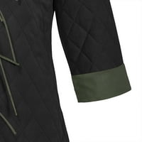 Leey-World Jean jakna za muškarce Flannel plairana jakna za majicu za muškarce Sherpa obloženi sa kapuljačom