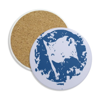Blue Flag dizajn okrugli ilustracijski uzorak COASTER CUP šolja za zaštitu tableta upijajući kamen
