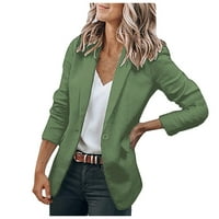 Ketyyh-CHN ženske jakne kaputi Business Winter Work Lady Solid gumb Kabula Fall Coat Army Green, XL