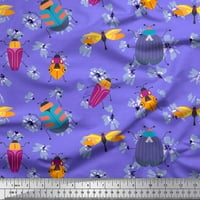 Soimoi Rayon tkanina cvjetna i insekti isječka umjetnička tkanina od dvorišta široko