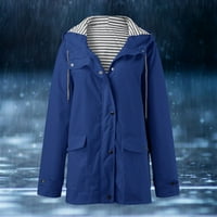 NJSHNMN kaput Ženska kišna jakna Zimske tople vodootporne kišne jakne Zip Up Witwor s kapuljačom, XXL,