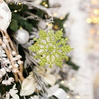 Njspdjh Yule Dekorative vijenci za ukrašavanje božićnih stepenica Glitter snježne pahulje Srebrni božićni