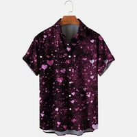 Lovskoo muns gumb dolje majice Ljetni dan zaljubljenih tiskani jednostruki džepni bluza casual labava ispisana džepna bluza vruća ružičasta