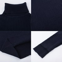Dukseri za žene čišćenje Muška jesenska zima casual čista boja turtleneck dugim rukavima pleteni džemper