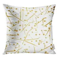 Zlatni zlatni i bijeli moderni apstraktni uzorak uzorka za mastilo bacanje jastučnice za jastuk