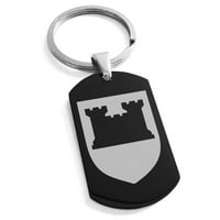 Zaštita dvorca od nehrđajućeg čelika Grubovi za oružje ugravirani pseći tag privjesak za ključeve
