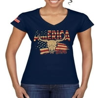 Američki ponos patriotski bik. 'Američki zastava na rukavu američki morski mornari, mornarica
