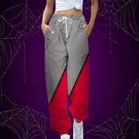 Ženske modne duge hlače Looja uzorka uzorka Print TrackString elastične pantalone za struku Ležerne