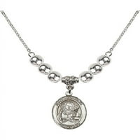 Ogrlica s rodijum sa srebrnim perlicama i šarm svetog Apollonije
