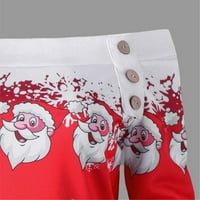 DRPGunly grafički tinejdžeri za žene Sretan Božić Santa SnowFlake tiskani vrhovi dugačka bluza Bluza