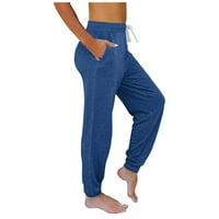 XYSAQA Ženska vježba Joggers hlače džepove, ležerne dukseve za puštanja u comfy vuče elastične salone