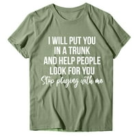 Majice Pedort THIRT za žensku posadu Majica Majica Pulover Green, XL